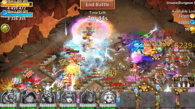 Битва замков - Кошмарное подземелье 5-10 3 огня без доната, Castle Clash, F2P