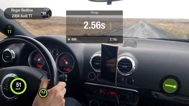 Audi TT Mk1 3.2 Vr6 Dsg Stock 0-100 Kmh Acceleration Dragy