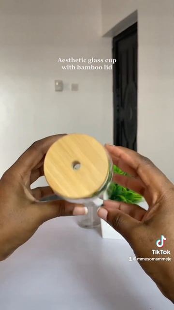 Unbox With Me: Aesthetic Glass Cup With Bamboo Lid🧋 #coffeelover #unboxingvideo