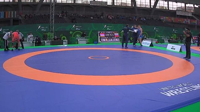 Qual. GR - 97 Kg: A. ALEKSANYAN (ARM) V. M. EVLOEV (RUS)