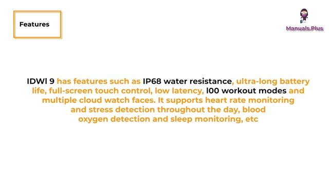 MILOUZ IDW19 Smart Watch Instruction Manual - Quick Start Guide And App Pairing