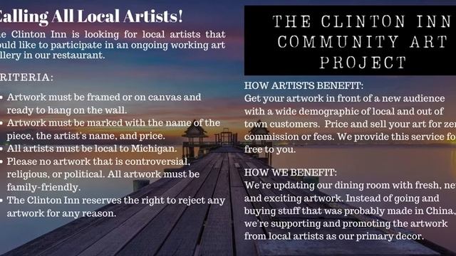 The Clinton Community Art Project Sponsored by the Clinton Inn