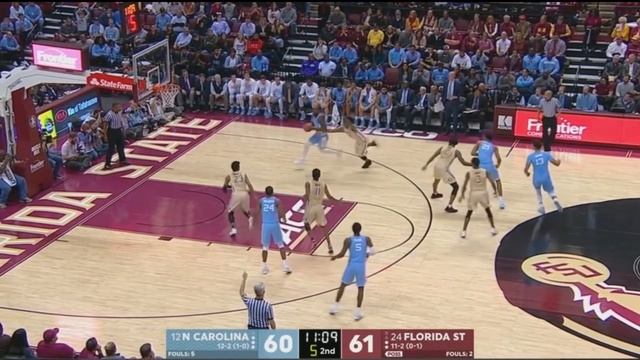 UNC Men's Basketball: Seminoles Hold Off Tar Heels, 81-80