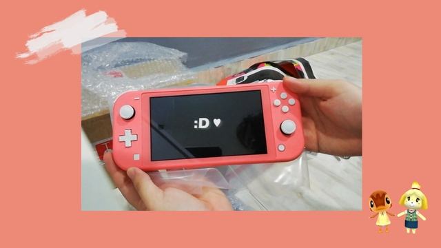 Unboxing New Coral Pink Nintendo Switch Lite
