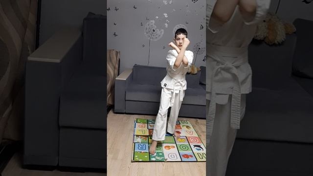 уроки с Сашей А  по каратэ 10 кью  9 кью