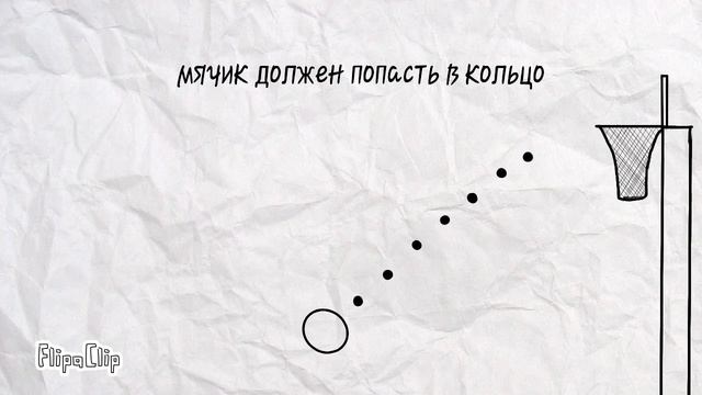 Мультик про мячик, который летит в кольцо