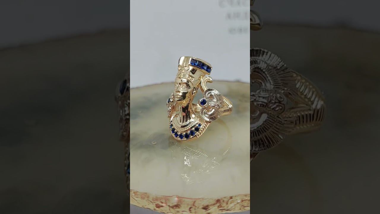 Кольцо Нефертити. 10 грамм высота 2.7 см.