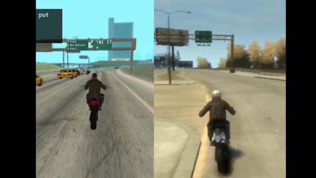 GTA Sa Vs GTA IV (bike Crash)