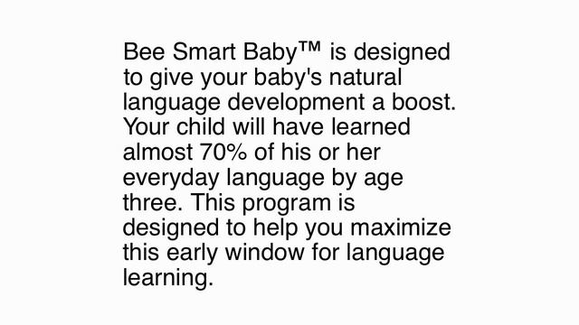 Opening To Bee Smart Baby™ Vocabulary Builder™ 1 VHS