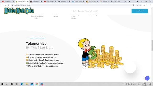Richie Rich Coin Token New Project On Binance Smart Chain