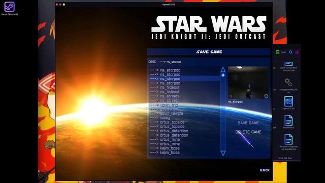 Star Wars Jedi Knight Jedi Outcast Playthrough 08 - Nar Shaddaa Starpad