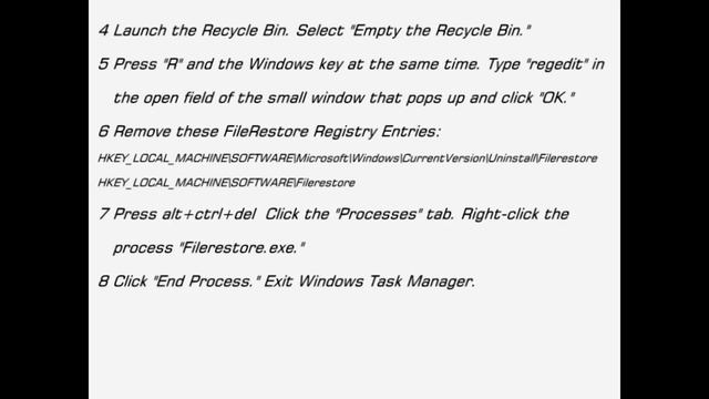 Remove File Restore Virus