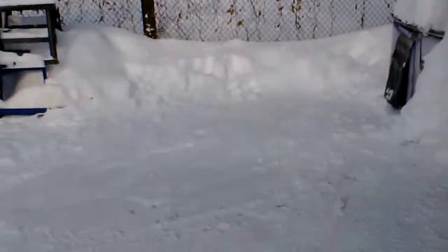 Зима , настоящая.