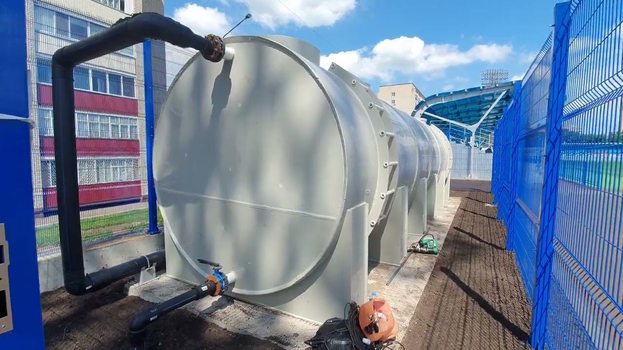 накопительная емкость оникс объемом 20 м куб  для полива футбольного поля