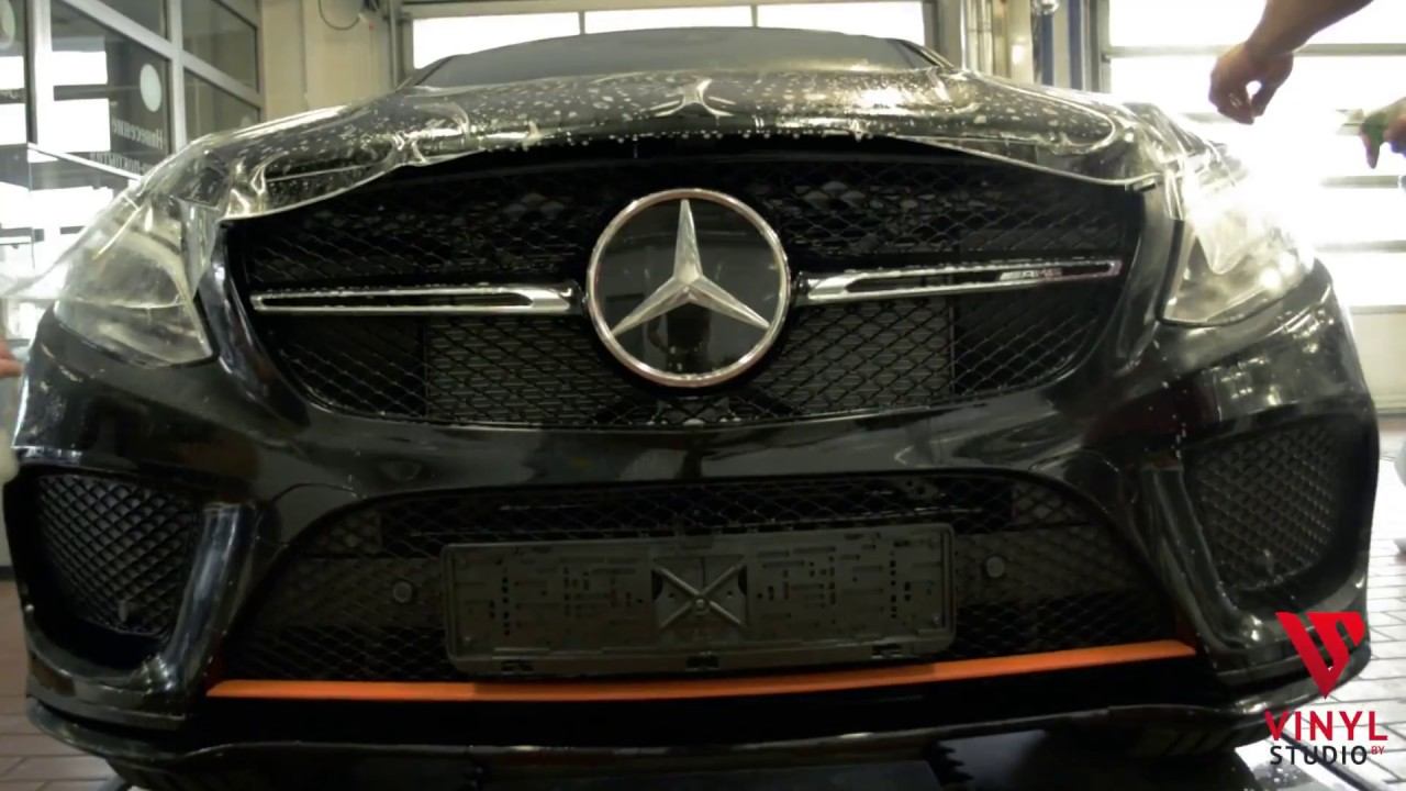 Процесс нанесения антигравийной защитной плёнки на Mercedes Benz GLE