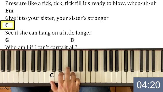 Surface Pressure Easy Piano - Timed Challenge!