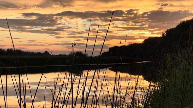 Kazakhstan. Nature. Sunset.   Pavlodar. Закат над рекой Иртыш. Павлодар.