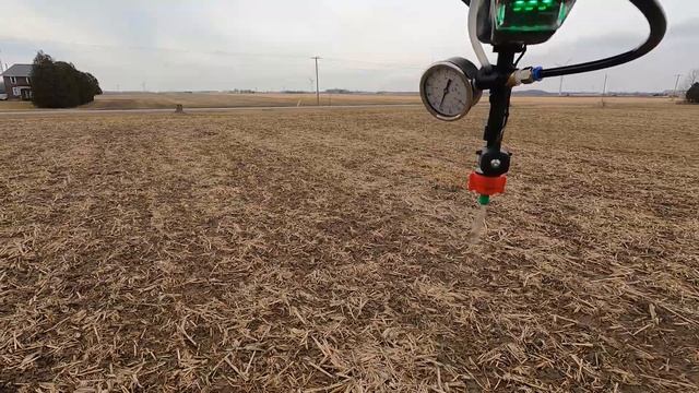 Drone Spray Canada - DJI T10 Drone Spraying 3GPA With TeeJet AIXR And Pressure Monitoring