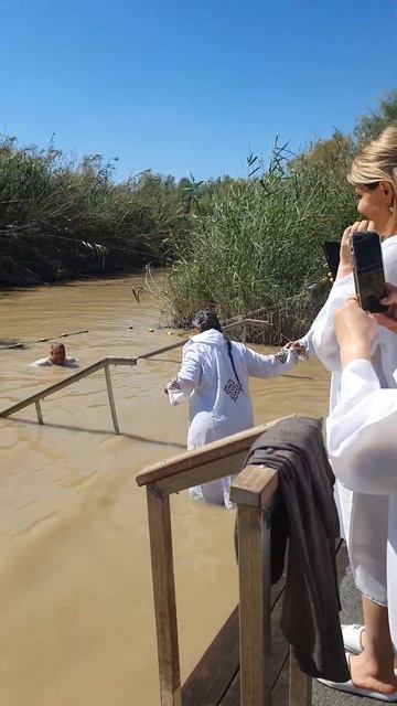 Крещение на реке Иордан.  Израиль. #святая_земля#крещение#иордан#паломничество#гидсветлана_шагал#