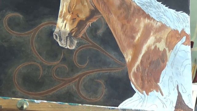 Horse In Acrylics Painting Demonstration