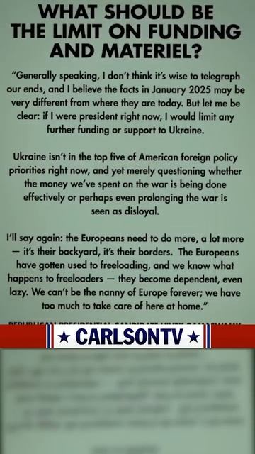 Позиция республиканцев по украинскому вопросу [КарлсонТВ]