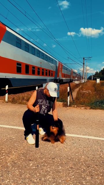 Кусочек со съёмок #съемки #поезд #съемкапроекта #шпиц