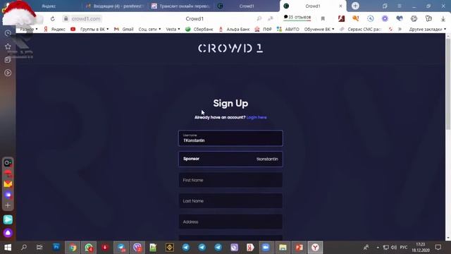 Школа новичка CROWD1 Вера Черных в 15 00 по мск 18 12 2020г