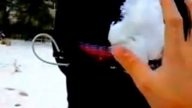 Снежок в лицо (Замедленно)