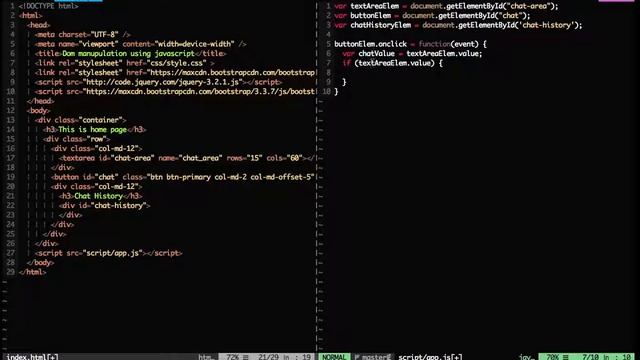 Mini Chat Like App In JavaScript