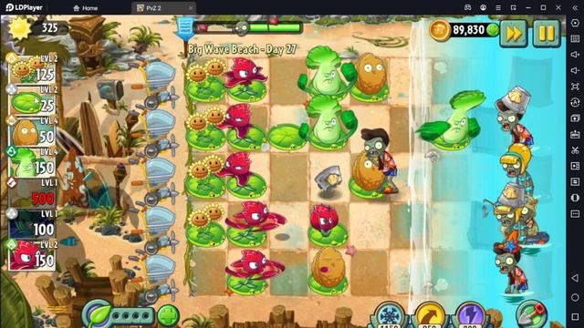 Растение против Зомби 2/PvZ2 Adventure Big Wave Beach Day 27/Большая Пляжная Волна День 27