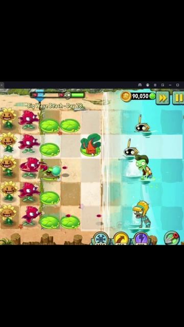 Растение против Зомби 2/PvZ2 Adventure Big Wave Beach Day 28/Большая Пляжная Волна День 28 #pvz