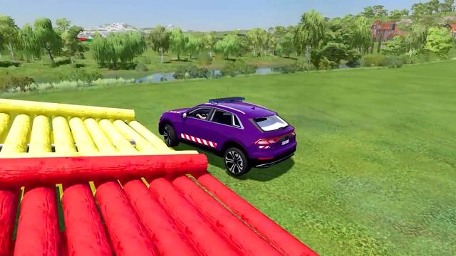 TRANSPORTING BMW SEDAN And AUDI SUV CARS WITH MERCEDES ELECTRIC TRUCKS! Farming Simulator 22