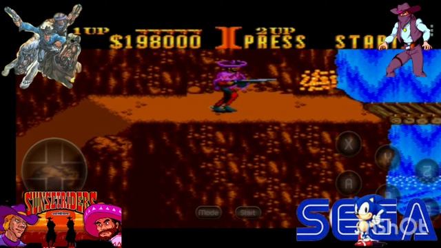Sunset Riders полное прохождение на Сега Sega.всадники заката.