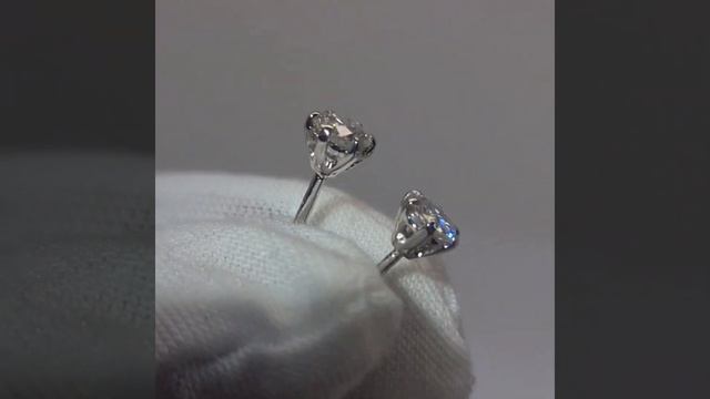 Серьги белое золото, с муассанитами (искусственными бриллиантами)  #топазсамара #сверкай