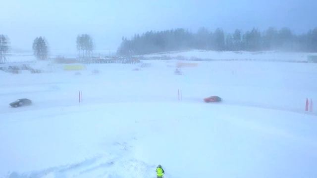 Ледовая Миля 2024 - Вид с дрона, дрифты на машинах зимой - Шип 1.5