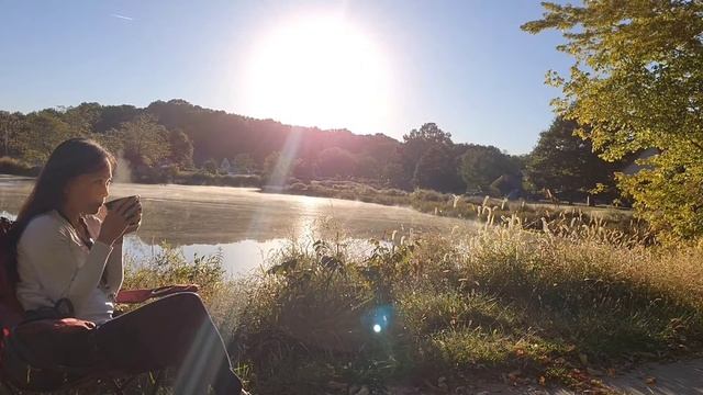 USA61. COME WITH ME TO THE COUNTY TO CAUGHT SUNRISE WITH A CUP OF COFFEE AND A SLICE OF CAKE 🥮  ☕️