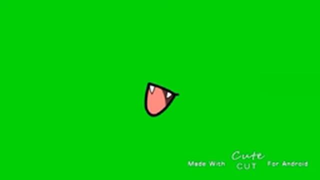 Анимация рта на зелёном фоне