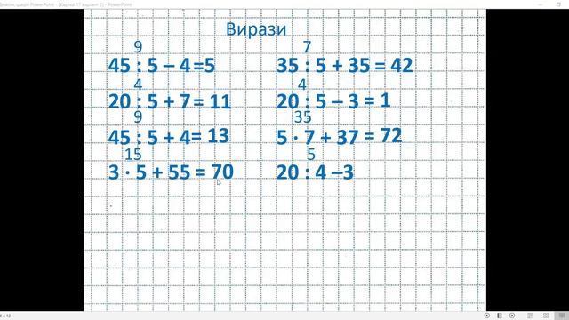 Математика 3 клас Картка 17 варіант 1