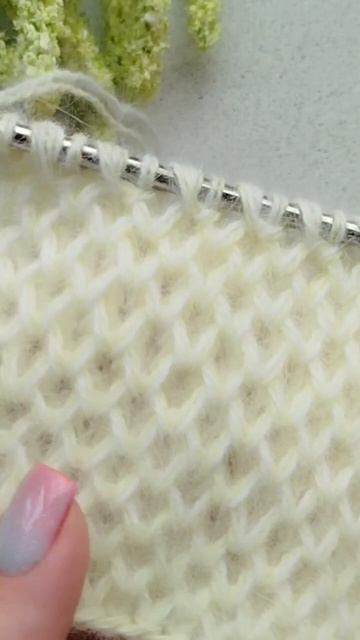 Узор соты спицами