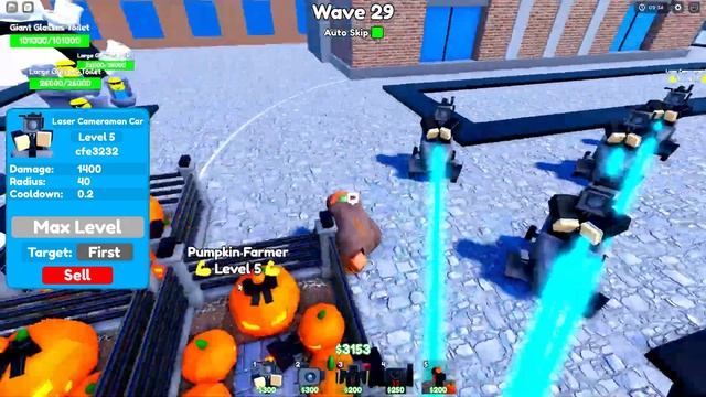 как пройти хард с авто скип Toilet Tawer Defens