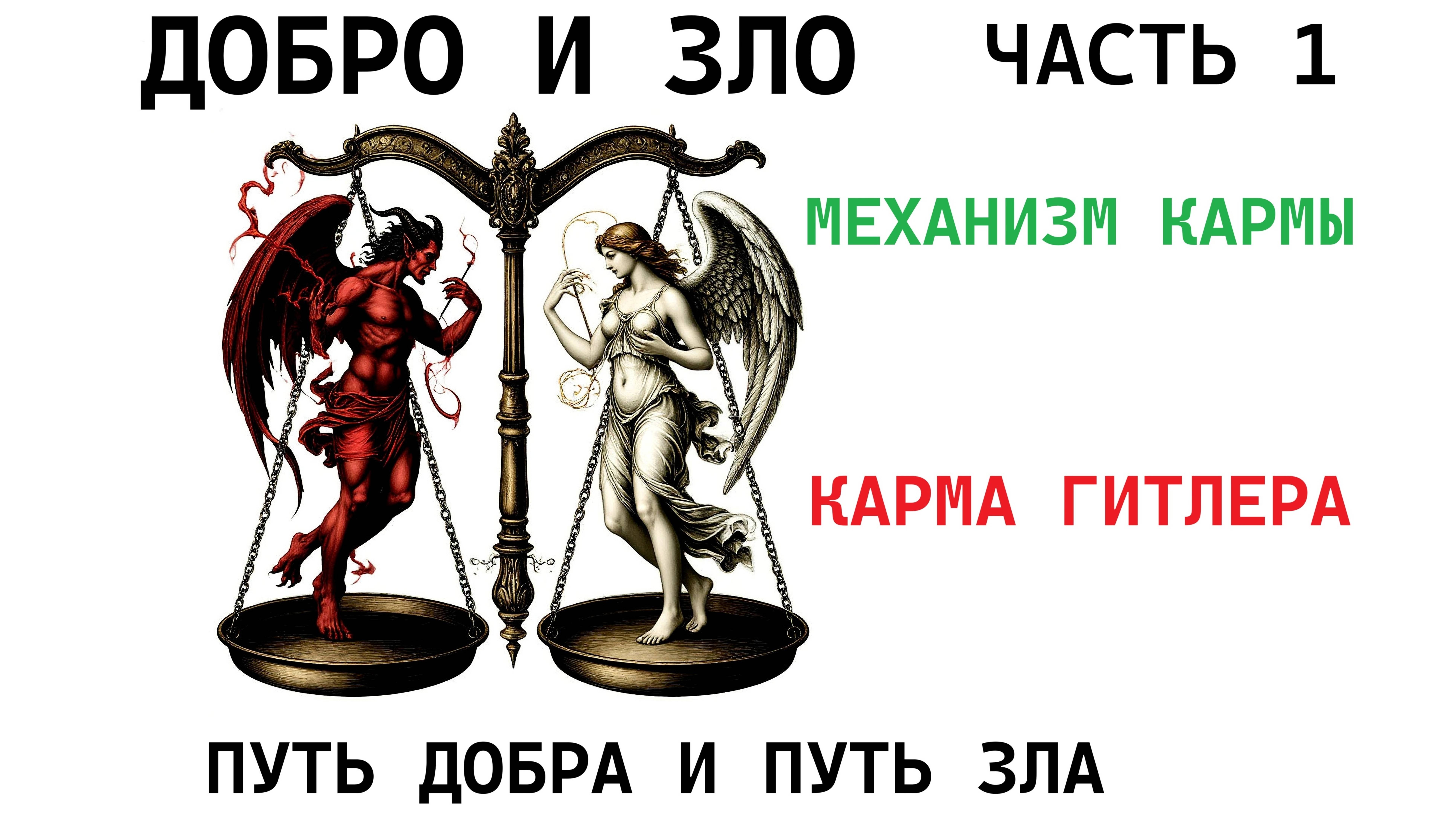 Добро и зло. Механизм кармы. Пути зла и добра. Карма Гитлера...Часть 1