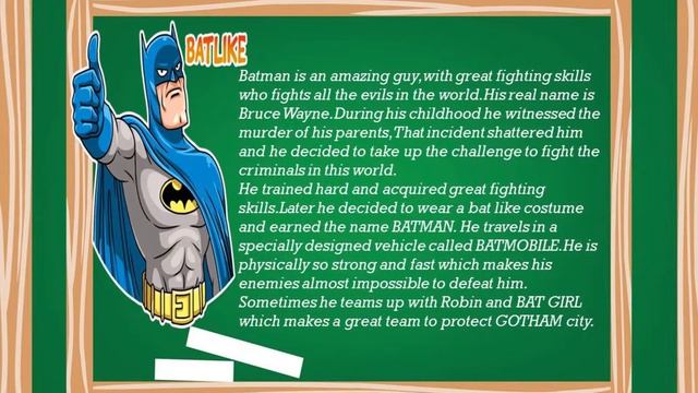 Cartoon Characters. Superheroes. Хусаинова Анэль Айдаровна