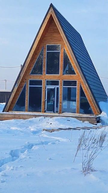 строительство каркасного дома в стиле А фрейн. 8/12.