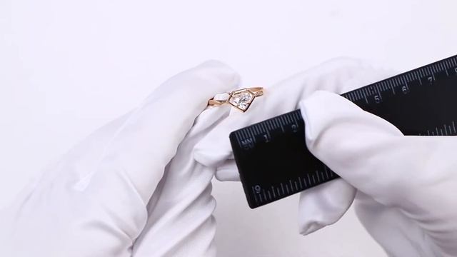 Золотое кольцо Золотые узоры с кристаллом Swarovski 36-0035