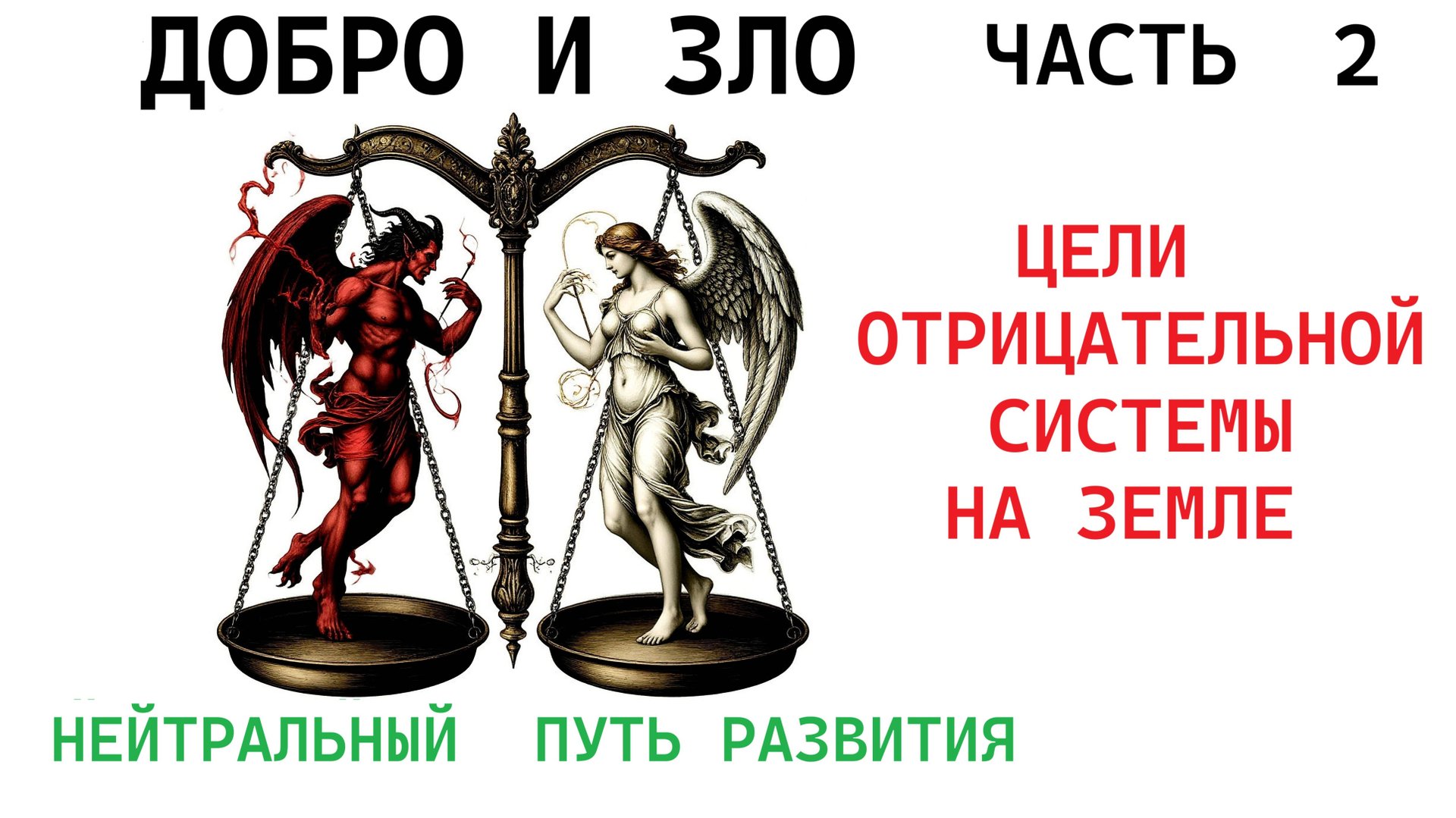 Добро и зло. Часть 2. Цели отрицательной системы на земле. Нейтральный путь развития.