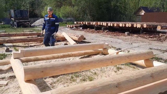 Рубка сруба 3х3 впервые. Начало сруба от Макса 😊👍