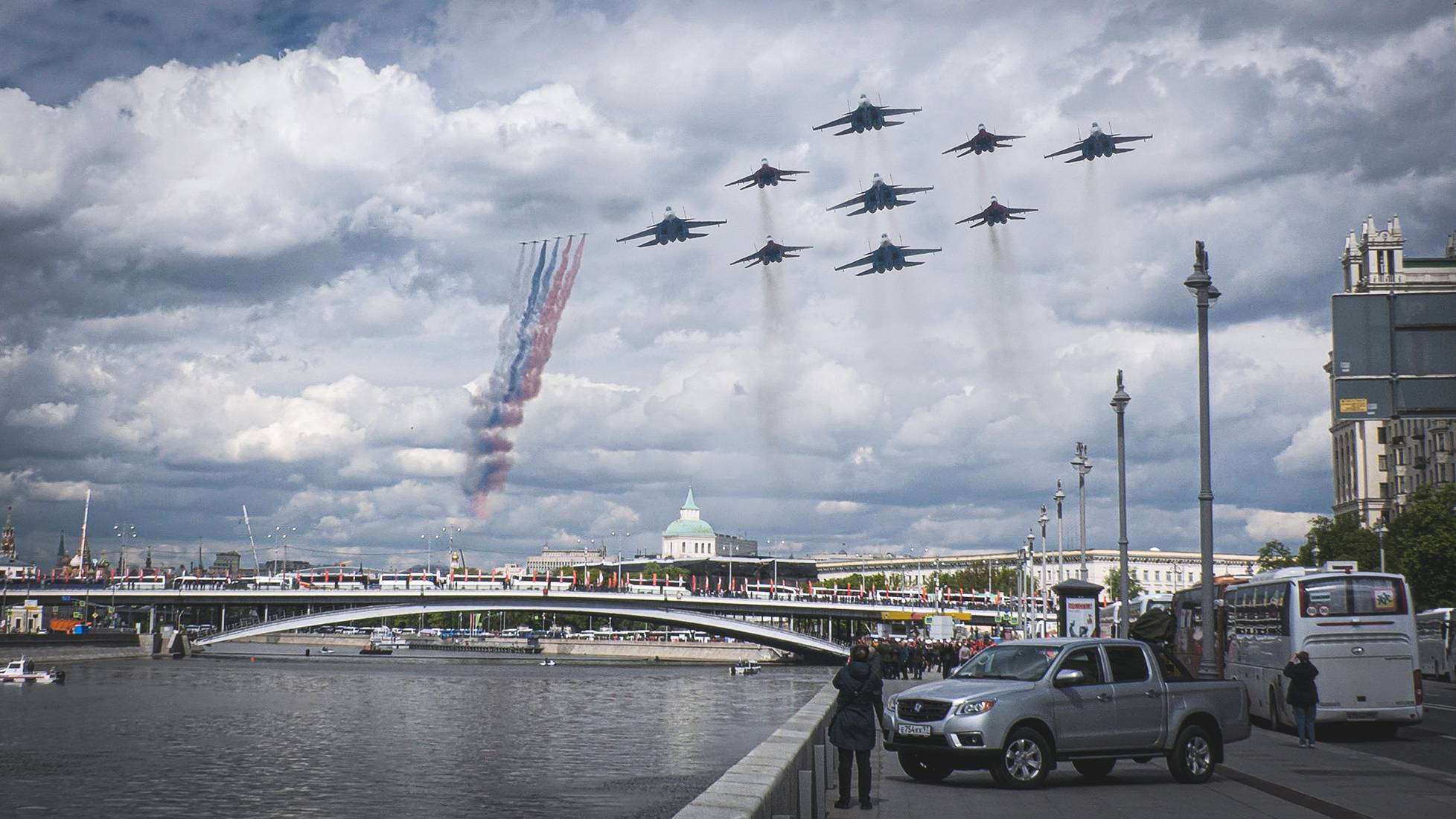 ПАРАД ПОБЕДЫ 2025. Пролет авиации над Москвой. Генеральная репетиция 07.05.25