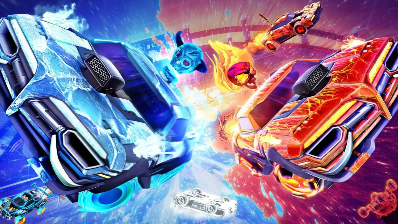 Играем в футбол на машинах Rocket League