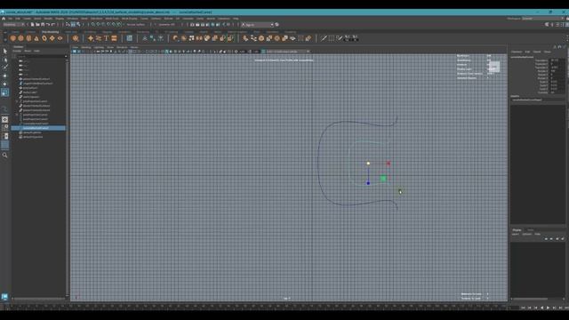 Соединение двух кривых в Maya