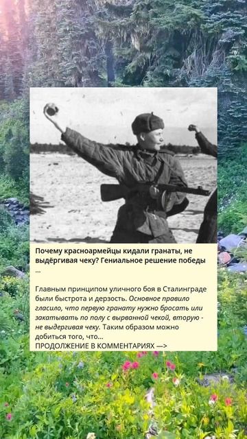 Почему красноармейцы кидали гранаты, не выдергивая че